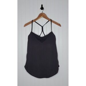 Lululemon Roll Out Tank Top Women's Size 8 Black Shelf Bra Athletic Workout
